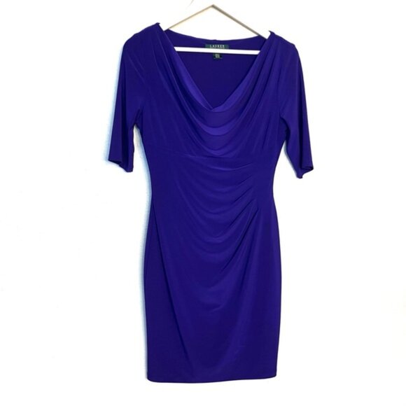 Lauren Ralph Lauren Purple Carleton Sheath Dress - Picture 2 of 8